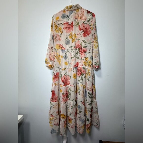 Blogger’s Favourite Zara Floral Print Maxi Shirt Dress size S - Picture 13 of 16